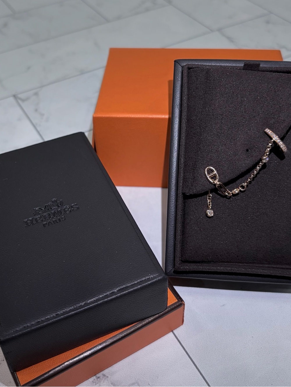 Hermes Chaine d'ancre Chaos right single earring
